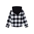 thumbnail image 2 of Wonder Nation Girls Hooded Flannel Shirt, Sizes 4-18 & Plus, 2 of 3