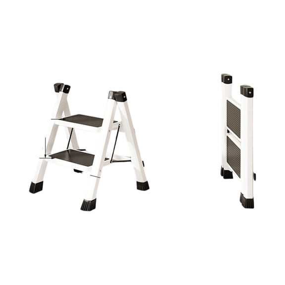 Foldable Telescopic Ladder Multi-Functional Household Ladder - Lightweight 2-Step L-Shaped Ladder Retractable Climbing Stool