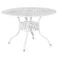 thumbnail image 4 of Afuera Living Traditional Aluminum Outdoor Dining Table in White, 4 of 6