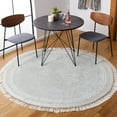 thumbnail image 2 of SAFAVIEH Easy Care Tahnee Solid Area Rug, 6' x 6' Round, Light Blue/Ivory, 2 of 6