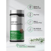 KSM-66 Ashwagandha 600mg | 60 Caplets | Vegan Supplement for Men and Women | by Horbaach