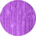 thumbnail image 1 of Ahgly Company Indoor Round Abstract Purple Contemporary Area Rugs, 4' Round, 1 of 4