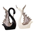thumbnail image 4 of Estatuas decorativas de cisne shamjiam 2 uds Estilo A cerámica, 4 of 8