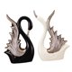 thumbnail image 4 of 2 figuras de cisne para escritorio, regalo de boda, arte artesanal, adorno para fiesta. Estilo A, 4 of 9