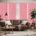 thumbnail image 2 of Ambesonne Country Home Window Curtains, Daisies Composition, Each 28" W x 63" L, White Teal Pink, 2 of 5