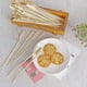 thumbnail image 3 of Paquete de 100 brochetas de bambú para barbacoa, brochetas de madera, brochetas para picar, brochetas de madera para kebab, palitos para fiestas de kebab a la parrilla, brochetas para barbacoas, Co, 3 of 5