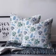 thumbnail image 2 of 14x14 Pillow Covers Set of 2, Blue Teal Coastal Throw Pillow Covers Decorative Couch Cushion Case, Coral Starfish Seaside Summer Beach Microfiber Square Pillowcases for Bedroom Car Living Room, 2 of 7