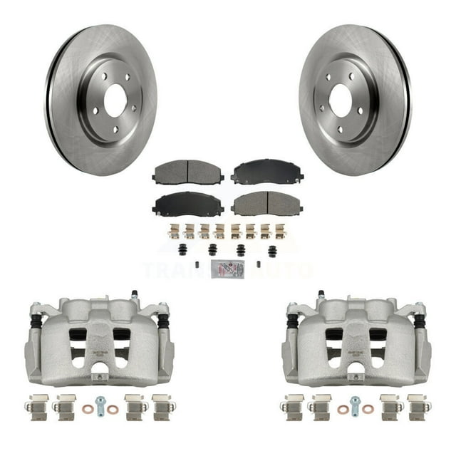 Transit Auto Front Disc Brake Caliper Rotors and Semi-Metallic Pads Kit for Car 2014-2020 Dodge Journey KC8-100016N