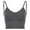 Gray, variant on PULLIMORE Women's Comfy Cami Bra Crop Top Longline Padded Lounge Bralettes Camisole Yoga Tank Top (L/XL, Black)