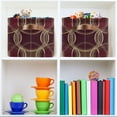 thumbnail image 6 of Yayeee Canvas Storage Basket with Handles for Shelves Fabric Bins Closet Organizer, Gold Abstract Pattern, 6 of 8
