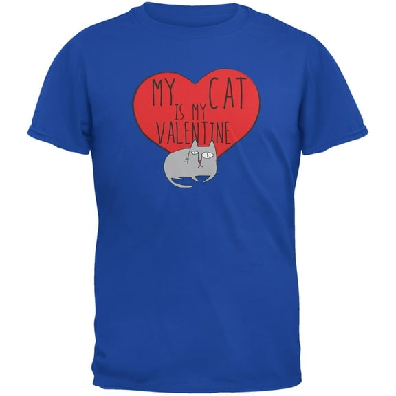 My Cat Is My Valentine Blue Youth T-Shirt