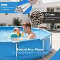 thumbnail image 5 of Airfind 12ft x 30in Round Above Ground Swimming Pool with Iron Frame & Pool Cover, 3-Layer PVC Mesh, Blue, 5 of 10