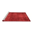thumbnail image 2 of Ahgly Company Machine Washable Indoor Round Abstract Red Modern Area Rugs, 5' Round, 2 of 4