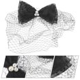 thumbnail image 1 of OULII Voile de Mariée avec Dentelle Noire et Métal pour Femmes, Lot de 1, 1 of 8