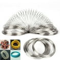 thumbnail image 1 of CNKOO 100Pcs/Set Loops Stainless Steel Memory Wire Bracelet Bangle Jewelry Crafts Making, 1 of 6