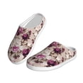 thumbnail image 2 of Wukai Rose Flowers Print Women's Indoor Bedroom Slipper Slip On Shoes, Unisex House Shoes with Anti-Skid Sole for Men, Gift for Women Men-35/36, 2 of 7