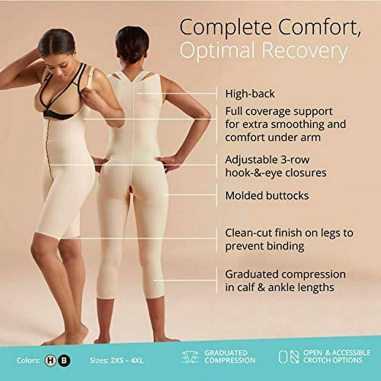 Marena Recovery Knee-Length Compression Girdle with High-Back - XXS, Beige  : : Clothing, Shoes & Accessories