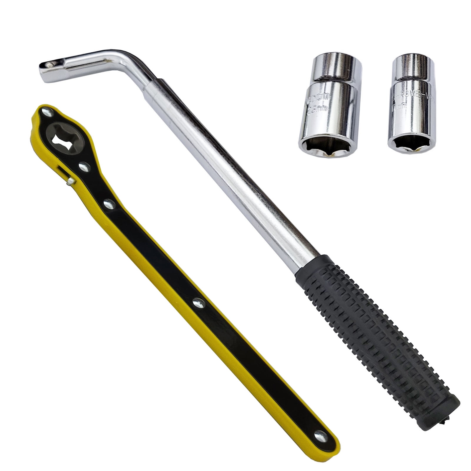 1420 inch Telescoping Lug Wrench Wheel Wrench Universal w/t Sockets 17