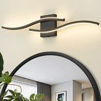 Deyidn Modern 2-Light LED Wall Sconce, 31.5" Black Dimmable Bathroom Vanity Light with 5 Color Temperatures for Hallway Bedroom