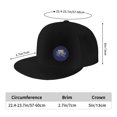 thumbnail image 2 of DouZhe Flat Brim Cap Snapback Hat, Neon Game Controller Games Zone Prints Adjustable Black Adult Baseball Cap, 2 of 6