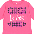 thumbnail image 4 of Inktastic My Gigi Loves Me Hearts in Pink Plaid Boys or Girls Long Sleeve Toddler T-Shirt, 4 of 5