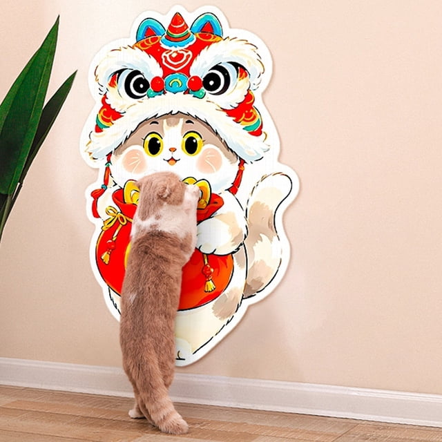 Alfombrilla Rascadora de Pared para Gatos | Base Autoadhesiva | Protege Tus Muebles | No Daña La Pared | Apta para Todo Tipo de Gatos | 1 Rascador de Cartón