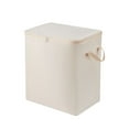 thumbnail image 1 of Bolsa de tela para edredón, asas reforzadas con cremallera, cesta para armario, almacenamiento de embalaje de gran capacidad, organizador de Almacenamiento y organización del hogar Más Alto/Beige Injueey HA077321-05, 1 of 6