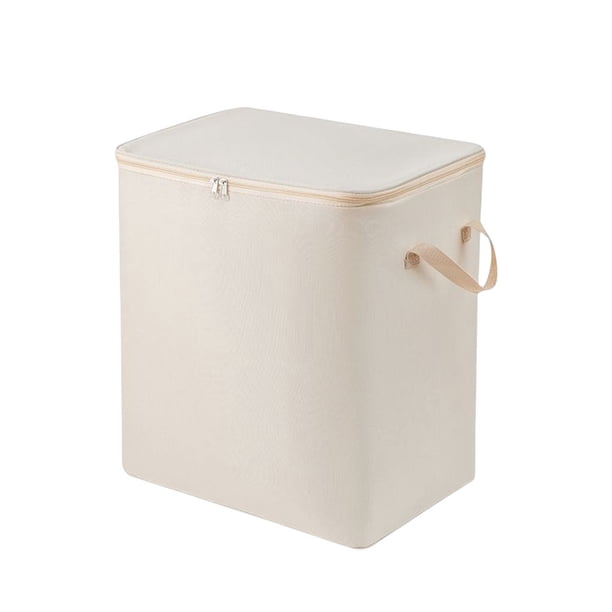 Bolsa de tela para edredón, asas reforzadas con cremallera, cesta para armario, almacenamiento de embalaje de gran capacidad, organizador de Almacenamiento y organización del hogar Más Alto/Beige Matsuzay HA077321-05