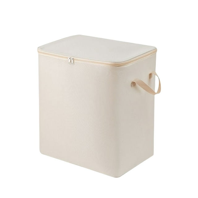 Bolsa de tela para edredón, asas reforzadas con cremallera, cesta para armario, almacenamiento de embalaje de gran capacidad, organizador de Almacenamiento y organización del hogar Más Alto/Beige Injueey HA077321-05