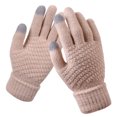 thumbnail image 1 of Dnzceghtig Guantes De Invierno Cálidos Moda Antideslizante Cálido Invierno Guantes De Muñeca De Punto Artificial Mitones, 1 of 5