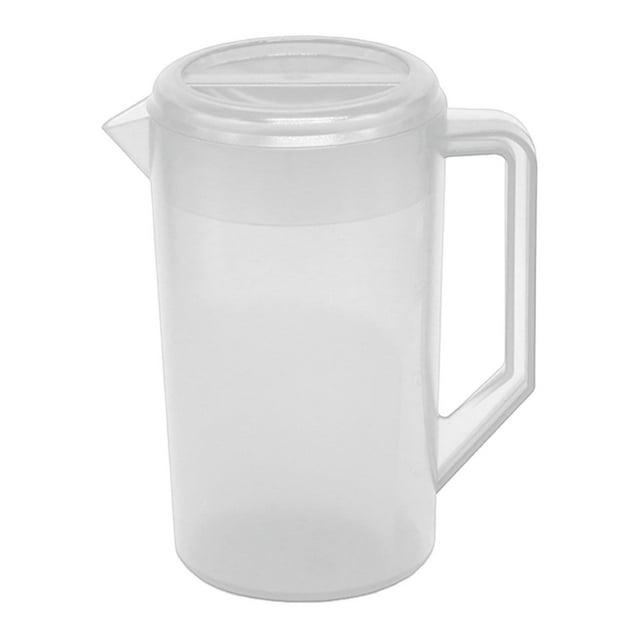 Jarra de agua para nevera, jarra, recipiente para bebidas con tapa, tetera portátil, tarro para bebidas para hogar, nevera, barbacoa, té helado, Claro