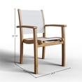 thumbnail image 2 of Perrin Stacking Teak Outdoor Dining Armchair in White (Set of 4), 2 of 5