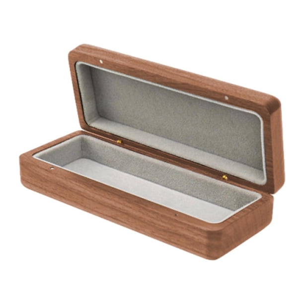 Estuche rígido de madera para gafas Estuche portátil de madera para gafas Estuche rígido de madera para gafas marrón claro