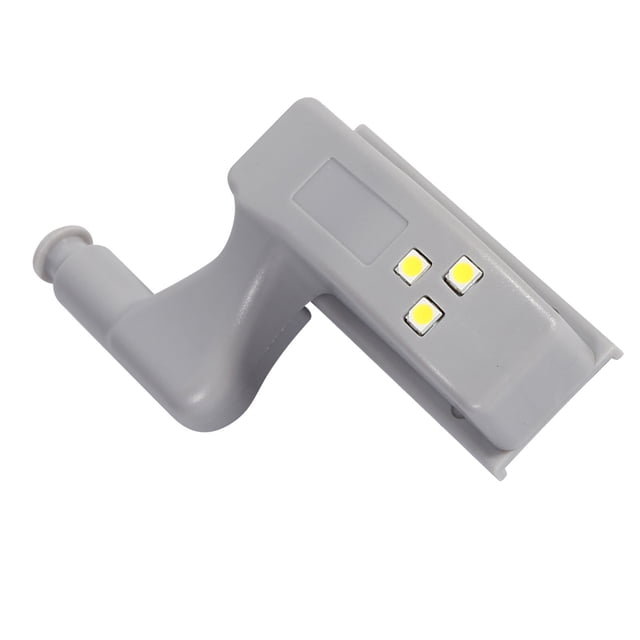 Luz de sensor de Luz LED de BISAGRA DE GABINETE DE 10 Paquetes con 3 Cuentas LED para VestUario de Armario de Cocina, Lámpara de Hogar Moderna Blanca Cálida