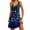 Royal Blue, variant on Women's Fashionable V-Neck Dress, Sleeveless Casual Summer Wear with Allover Print, Lightweight Fabric for Beach Days and City Exploration,Blue L