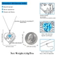thumbnail image 5 of Beautlace 18K White Gold Plated Heart Birthstone Necklace for Women,Orchid Butterfly Pendant Jewelry Gift for Wife Mom Girlfriend,Birthday Valentine’s Day Mother’s Day Gift, 5 of 10