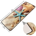 thumbnail image 2 of SKYSONIC 2'X6' Summer Beach Starfish Runner Rug with Rubber Backing, Seashells Conch Sand Non Slip Entryway Rug Runner Washable Soft Area Rug Carpet for Hallway Bedroom Kitchen Decor, 2 of 6