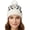 Aztec - White, variant on Women’s Pom Pom Beanie – Soft Knit Winter Hats for Women & Teens, Warm Fashionable Beanie with Faux Fur Poms - Rose - Diagonal Stripes