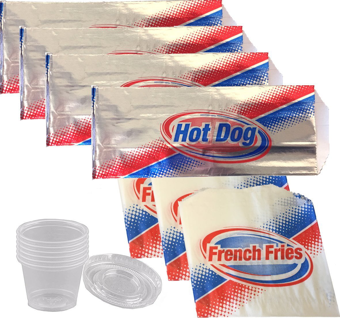 French Fry Fries Disposable Bags Medium Plain Paper Wrapper Warm Parties 100 