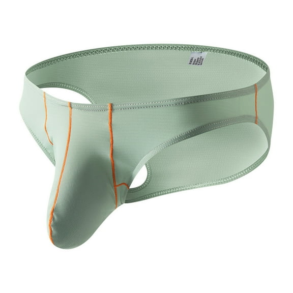Hfnxid Men's Bikini Underwear,Men's Thin Ice Silk Low Waist Underwear Solid Color Underwear