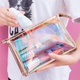 thumbnail image 2 of Makeup Bag Travel Portable Transparent Holder Zippered Waterproof Toiletry Storage Holder Make Up Cosmetics Organizer Lipsticks Container Type 2, 2 of 9