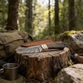 thumbnail image 4 of SANZ Full Tang Skinner Knife, 4" Stainless Steel Clip Point Blade with Saw Cut Handle for Hunting and Field Dressing, 4 of 5