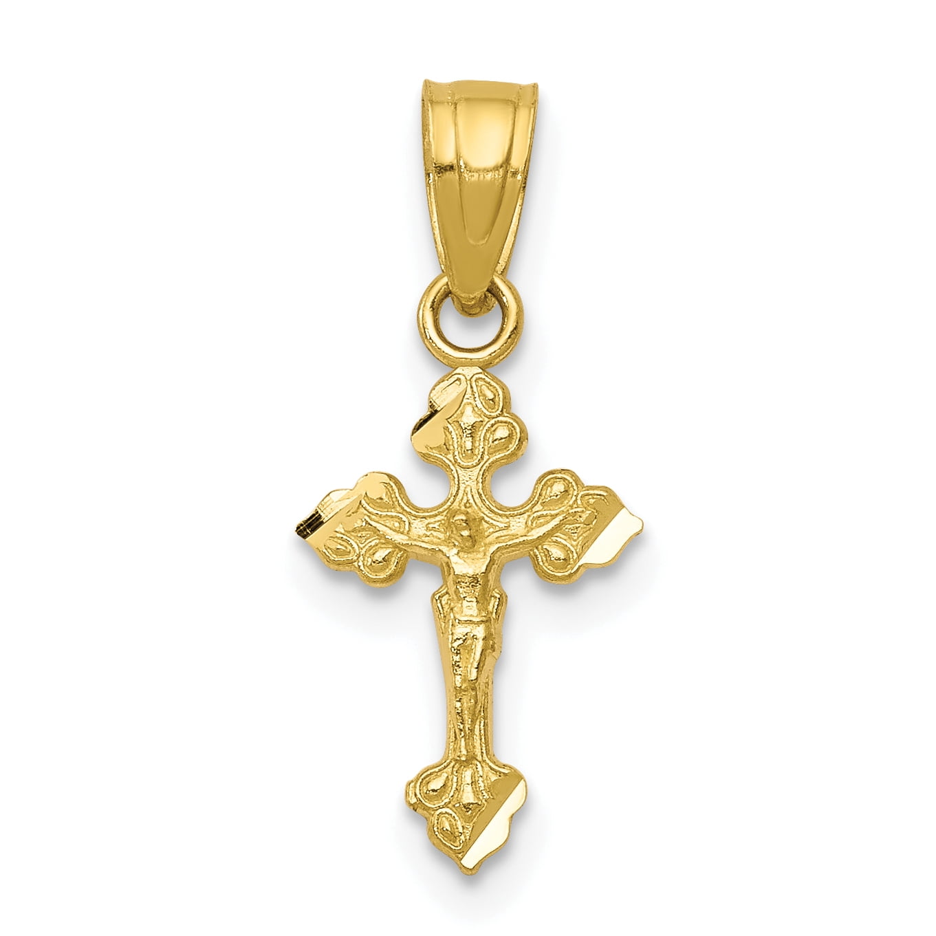 10k Real Solid Gold Dainty Crucifix 