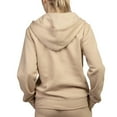 thumbnail image 2 of Women's Cotton Fleece Lined Full Zip Hoodie Jacket, Sand, Small, 1 Piece, 2 of 3