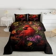 thumbnail image 2 of Feelyou Kawaii Robin Bird Bedding Comforter Set for Teen, Dreamy Groovy Flower Twin Comforter Sets, Rustic Farmhouse Animal Reversible Bedding Set, Ultra Soft Home Decor, 2-Piece, 2 of 8