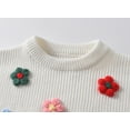 thumbnail image 4 of lnmuld Sweaters for Teens Winter Girls Knit Sweater with Handmade Floral Design Soft Warm Kids Pullover for Toddlers and Children Cozy Everyday Wear Size:9-12 Months, 4 of 8