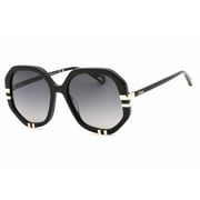 Chloe CH0105S 008 Women's Black Plastic Geometric Frame Sunglasses