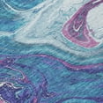 thumbnail image 5 of 8' X 10' Teal Blue Purple And Pink Abstract Washable Indoor Outdoor Area Rug, 5 of 5