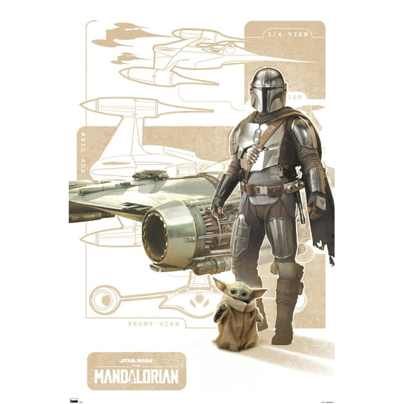 Star Wars: The Mandalorian Season 3 - N1 Starfighter Wall Poster, 22.375" x 34"