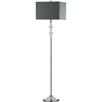SAFAVIEH Times Square 60.5 in. H Floor Lamp, Clear/Grey Shade